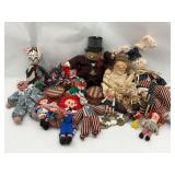 Selection of Raggedy Ann Style Dolls and Figurines