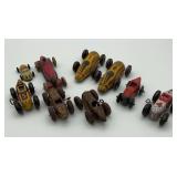 Collection of 8 MAR Wind-Up Toy Race Cars