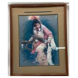 P. Conrad Framed Art Print - Native American Dancer - 154/575