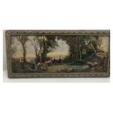 Framed Print of Dancing Figures Landscape with Mirror Backing