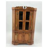 Miniature Dollhouse Corner Curio Cabinet