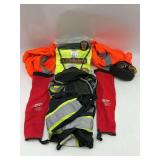 Lot of Safety Gear: Vests, Sleeves and Glasses
