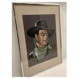 Framed John Wayne Portrait