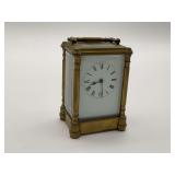 Brass Carriage Clock with Key