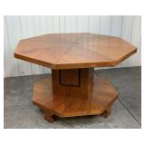 Art Deco Octagonal Two-Tier Side Table