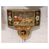 German Black Forest Chalet Scene Wall Clock