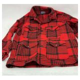 Pendleton Red/Black Plaid Wool Jacket Size L