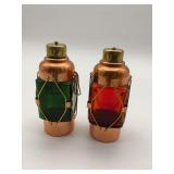Pair of Swedish Imitation Railroad Lantern Decanters