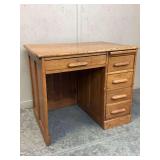 Solid Wood Office Desk with Drawers