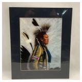 Pat Kuper Native American Print 20/250, Framed 19x16