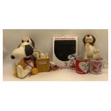 Snoopy Collectibles Lot - Figurines, Bank, Mugs