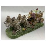 Horse Drawn Carriage Figurine - Made in Japan