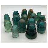 Lot of Telegraph Insulators including McLaughlin, Brookfield, Hemingray