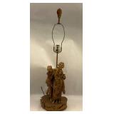 Figural Table Lamp with Gold Finish