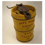 North Pole Bank Cast Iron Mechanical Coin Bank