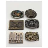 Collection of Commemorative and Wildlife Belt Buckles