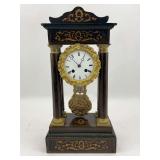 Wooden Mantel Clock with Pendulum