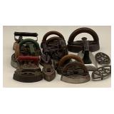 Collection of Vintage Miniature Irons