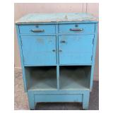 Turquoise Cabinet with Drawers and Cabinets