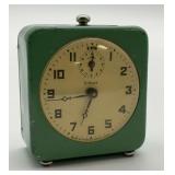 Green Gilbert Metal Case Alarm Clock - Pat. Applied For