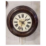 Antique Round Gallery Wall Clock with Bell