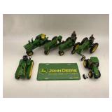 Collection of John Deere Farm Tractor Toys