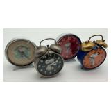 Lot of Four Snoopy Blessing Alarm Clocks, Made in West Germany