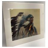 M.C. Poulsen Signed Lithograph - Native American Chief