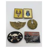 Collection of Six Harley Davidson Belt Buckles