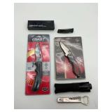 Pocket Knives, Corkscrew, and Flashlight Bundle