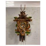 German Hunter's Cuckoo Clock w/ Stag Head