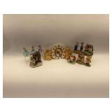 Variety of Figurines and Clock