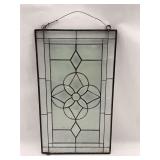 Stained Glass Window Panel with Floral Design