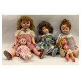 Collection of Vintage Dolls, 14' to 26' Tall