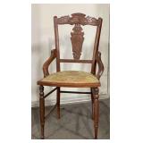 Ornate Carved Wood Armchair
