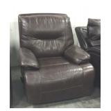 Pull recline leather rocker