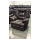 Leather pull recline rocker