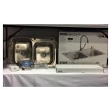 Kohler all in one stainless steel sink kit