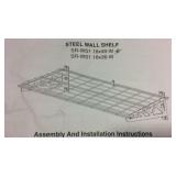 SafeRack 18 x 48 steel wall shelf