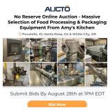 Food Processing Equipment Auction