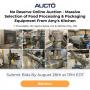 Facility Closure Sale - Day 1 - Food Processing Equipment & Packaging Equipment