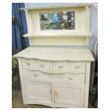 Antique Sideboard W/Mirror