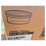 boxes of 8 oz solo plastic  containers