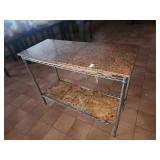 As-is marble top stand cracked in the middle 4'...