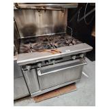 AS is oven door broken ï¿½ 6-burner stove & oven