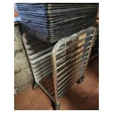 Rolling 1/2 size pan rack