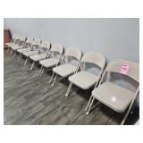 10 Metal Beige folding chairs
