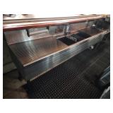 SS 3-comp 2-drain-hole bar sink 8'x19'x28' tall