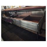 2-comp bar sink w/2 drain holes + ice bin...