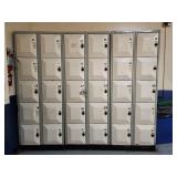 Sets of 5 lockers